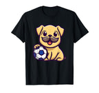 Football Dog Soccer Player Puppy T-Shirt - Unique Graphic for Adults