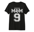 Number 9 Custom Proud Soccer Futbol Mom T-Shirt - Aesthetic Graphic Unisex