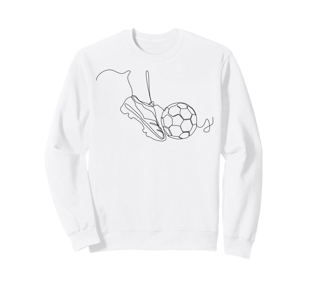 One Line Art Minimalist Soccer Sweatshirt - Aesthetic Graphic Men Women