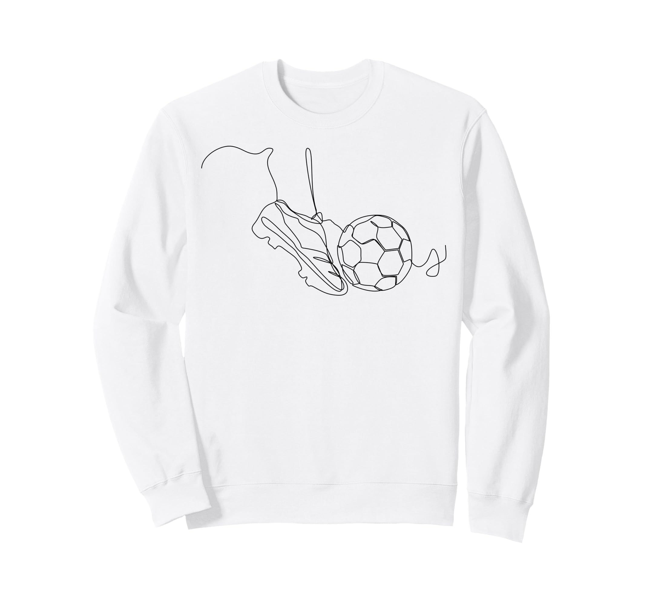 One Line Art Minimalist Soccer Sweatshirt - Aesthetic Graphic Men Women