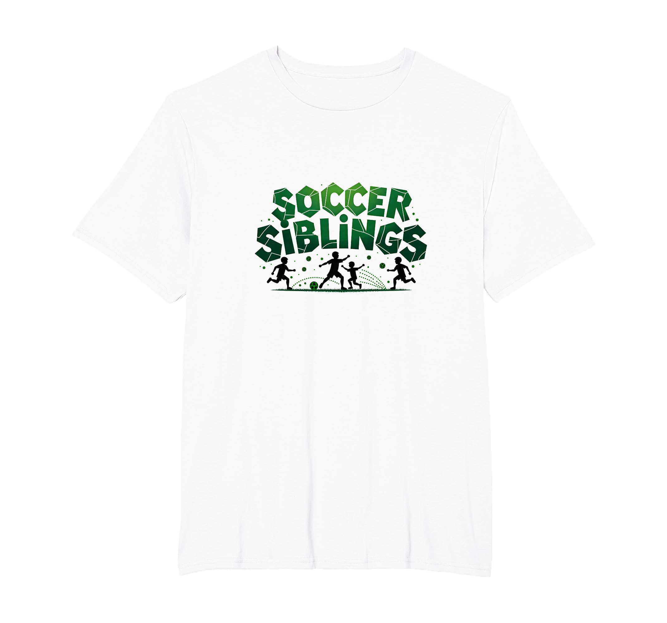 Soccer Siblings Family Teamwork T-Shirt - Fun Novelty Design for Adults