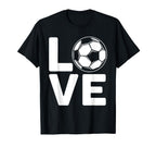 Love Football Or Soccer T-Shirt - Aesthetic Graphic Unisex