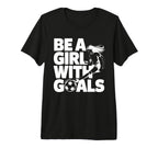 Be Goals Soccer Player Soccer Tri Blend T-Shirt - Minimalist Print Unisex