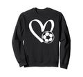 Soccer Ball Heart Sweatshirt - Novelty Apparel Men Women