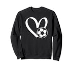 Soccer Ball Heart Sweatshirt - Novelty Apparel Men Women