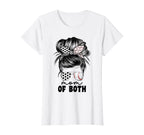 Womens Mom Both Soccer And Baseball Mama T-Shirt - Unique Graphic Unisex