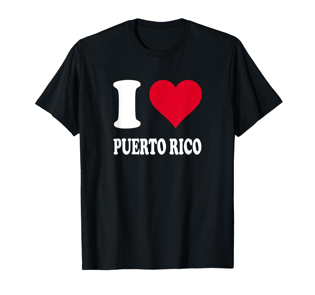 Red Heart I Love Puerto Rico T-Shirt - Novelty Apparel Men Women