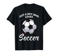 Just Who Loves Soccer Soccer T-Shirt - Novelty Apparel for Adults