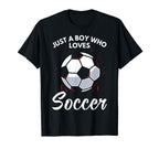 Just Who Loves Soccer Soccer T-Shirt - Novelty Apparel for Adults