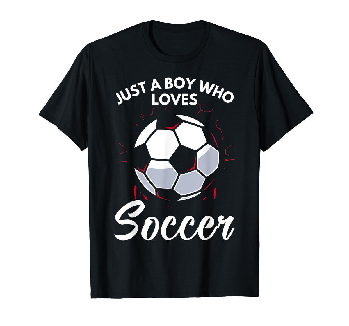Just Who Loves Soccer Soccer T-Shirt - Novelty Apparel for Adults