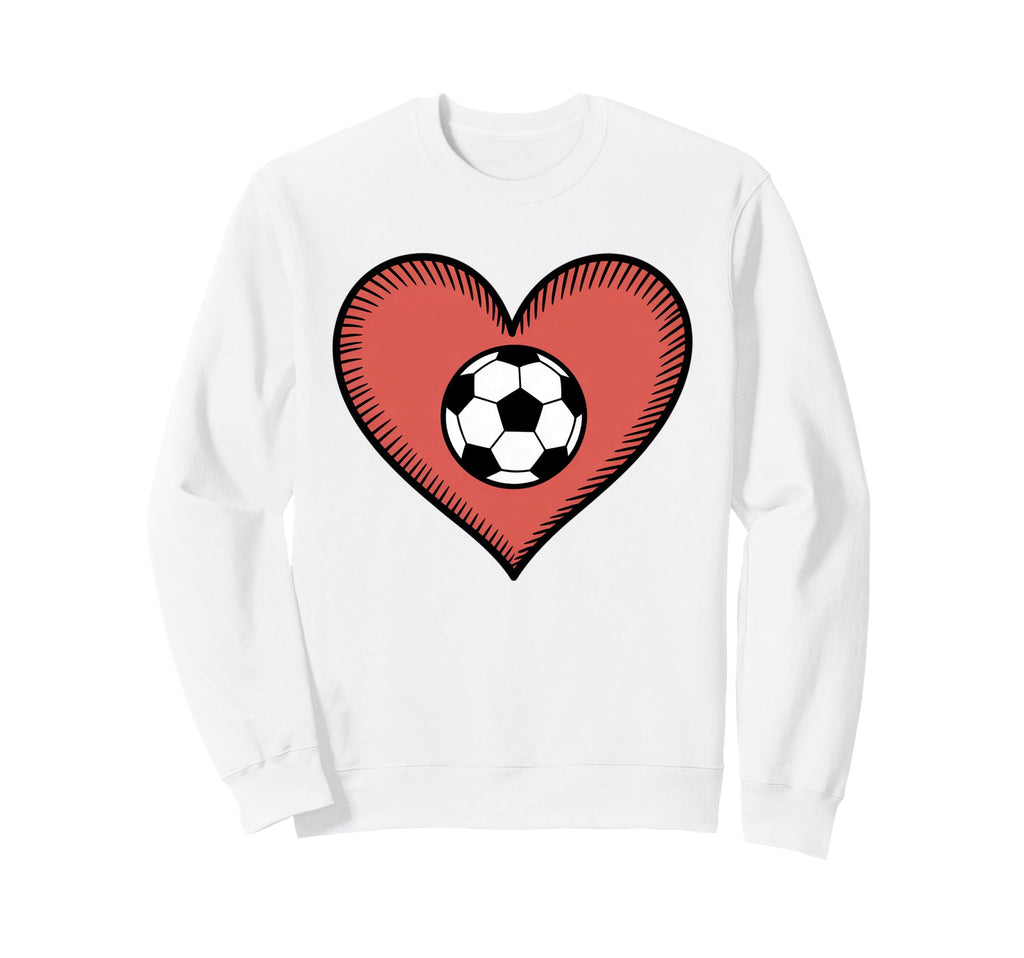 Soccer Love Heart Fans And Players Sweatshirt - Trendy Graphic Unisex