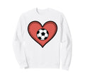 Soccer Love Heart Fans And Players Sweatshirt - Trendy Graphic Unisex