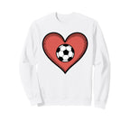 Soccer Love Heart Fans And Players Sweatshirt - Trendy Graphic Unisex