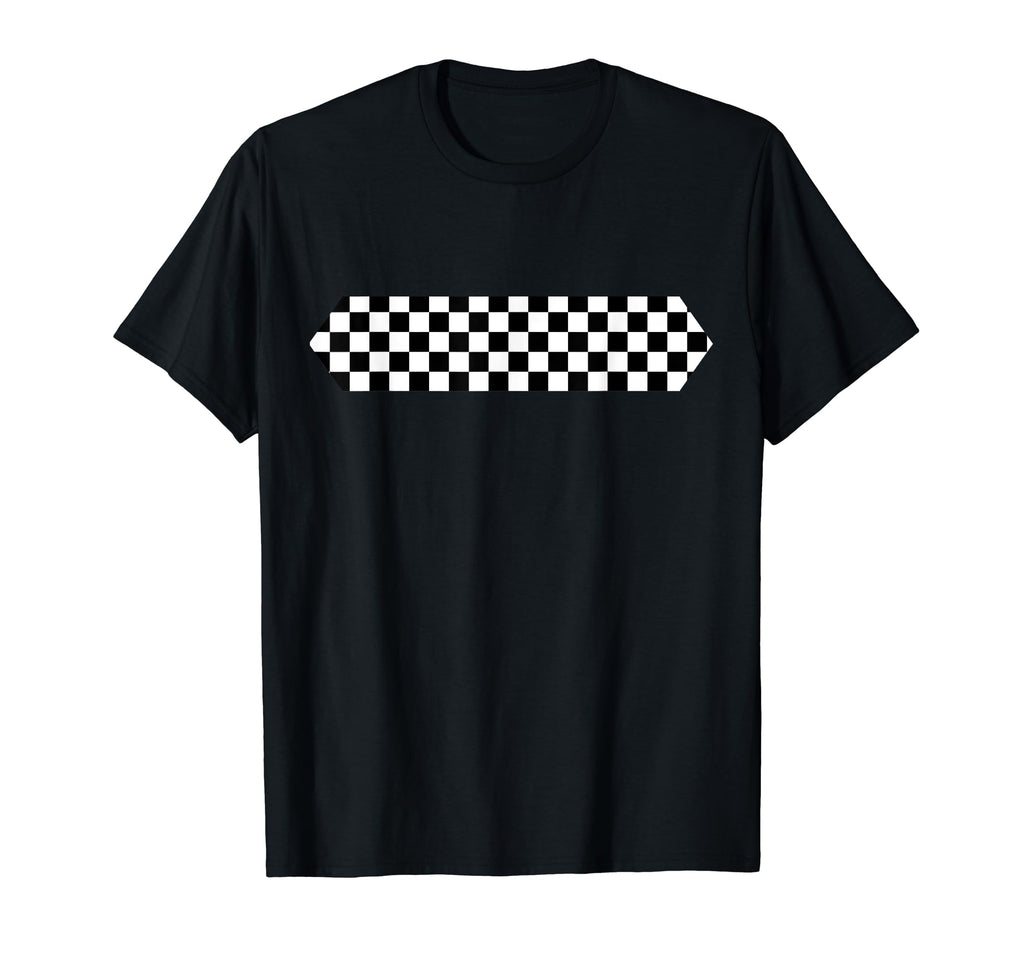 Checkered Checker Black White Teens T-Shirt - Graphic Print Men Women