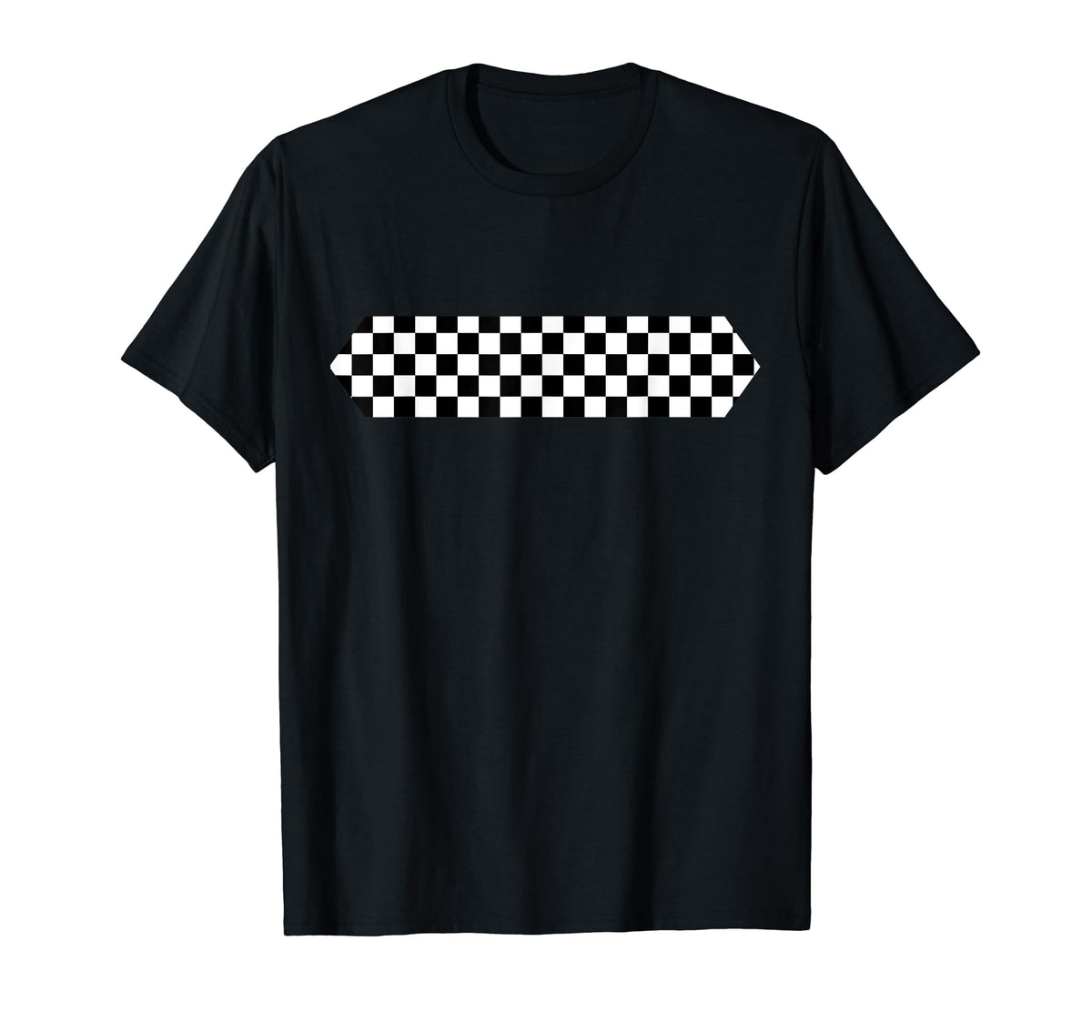 Checkered Checker Black White Teens T-Shirt - Graphic Print Men Women