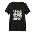 Eat Sleep Soccer Repeat Tri Blend T-Shirt - Graphic Print for Adults