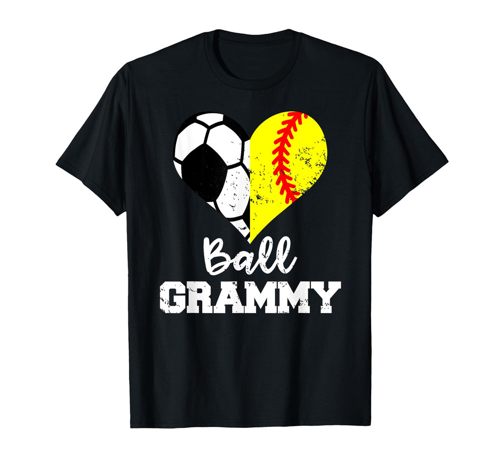 Ball Grammy Heart Funny Soccer Softball T-Shirt - Trendy Graphic Men Women