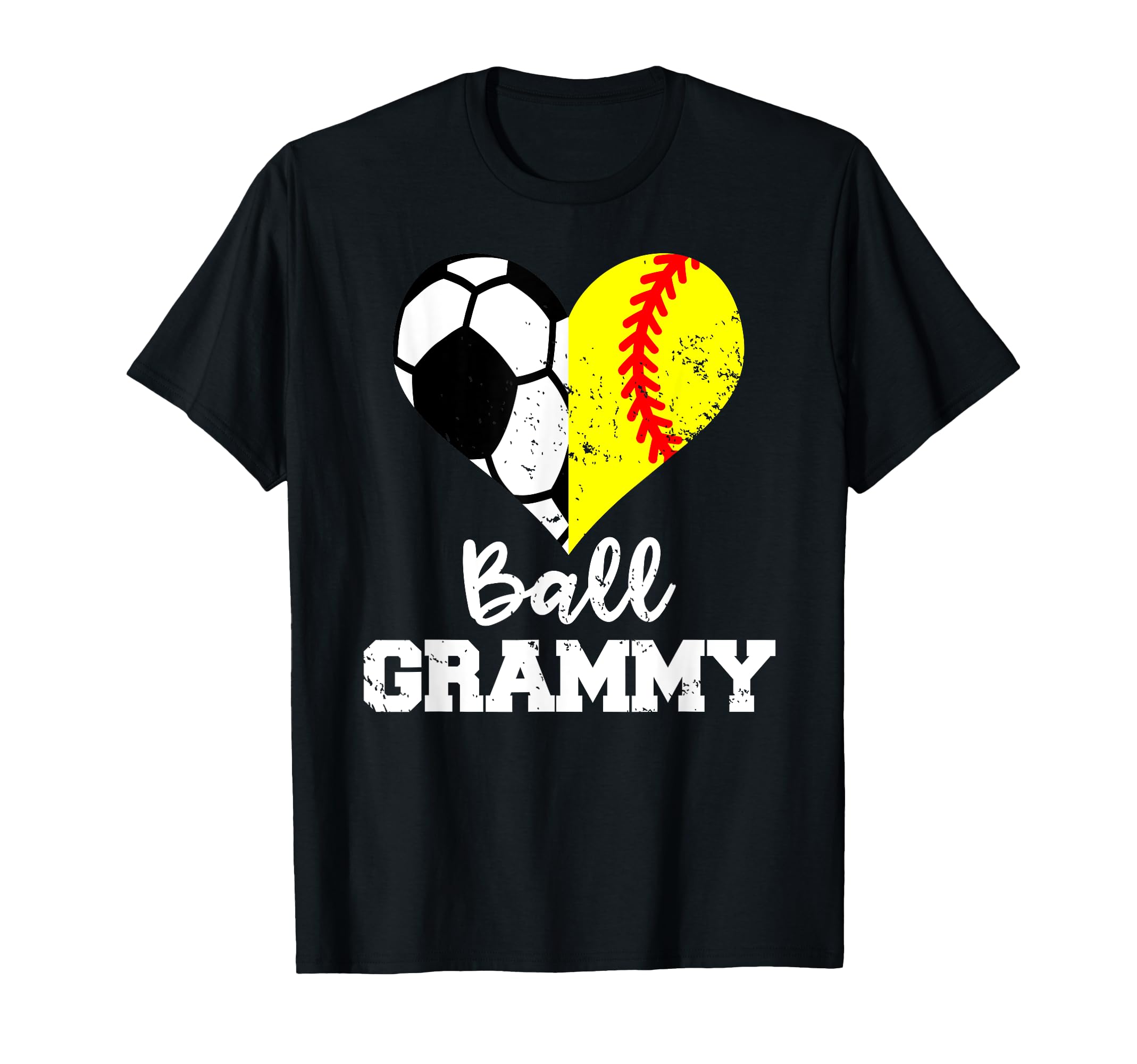 Ball Grammy Heart Funny Soccer Softball T-Shirt - Trendy Graphic Men Women