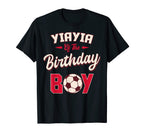 Yiayia Birthday Soccer Player Bday Party T-Shirt - Unique Graphic Unisex