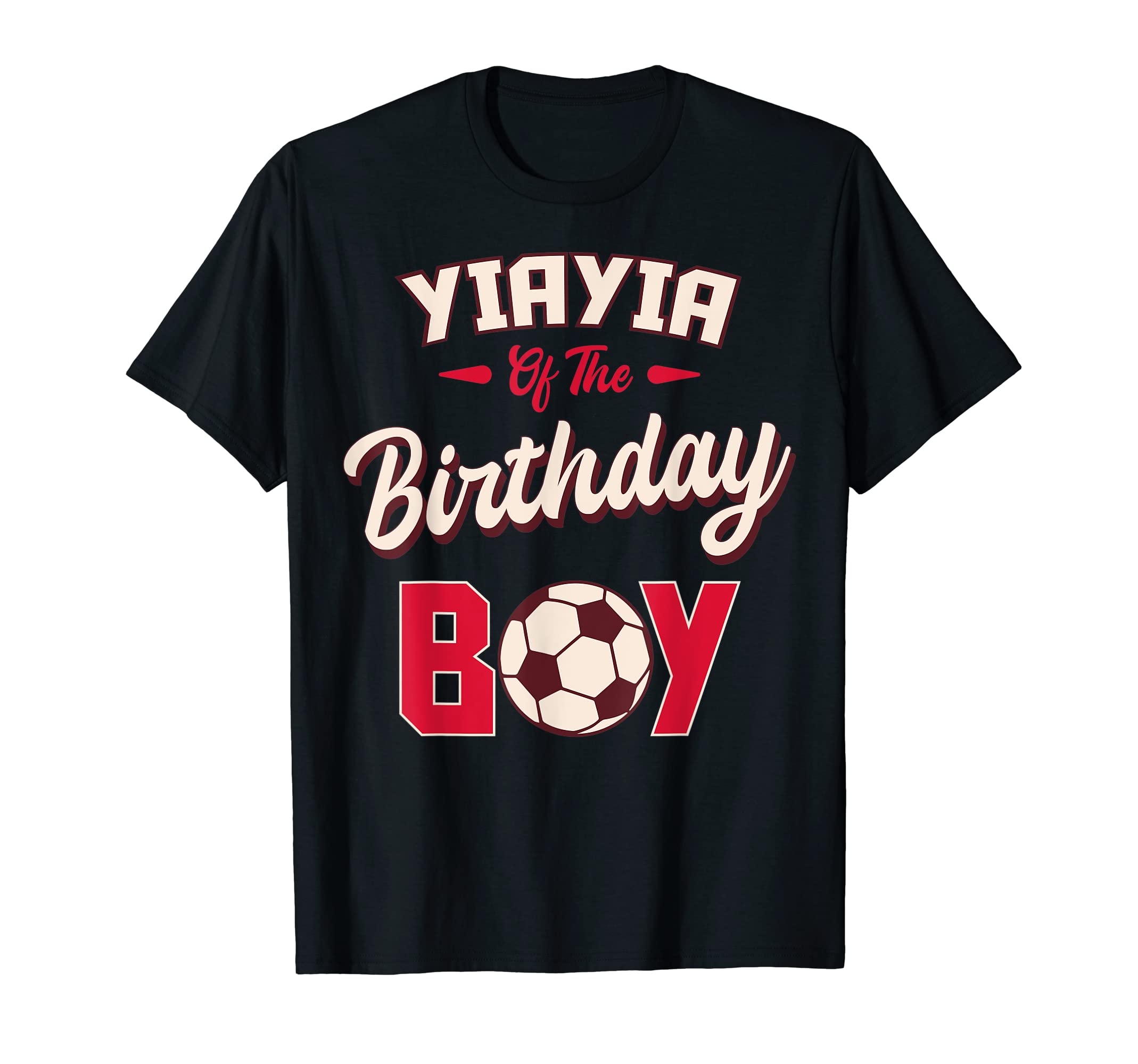 Yiayia Birthday Soccer Player Bday Party T-Shirt - Unique Graphic Unisex