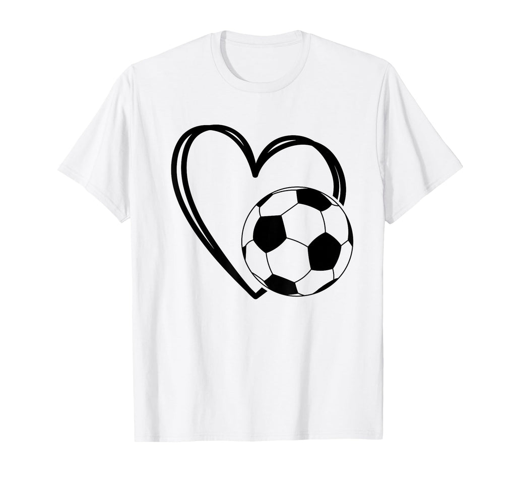Soccer Ball Heart Soccer Mom Soccer Lover T-Shirt - Novelty Apparel Unisex