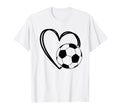 Soccer Ball Heart Soccer Mom Soccer Lover T-Shirt - Novelty Apparel Unisex