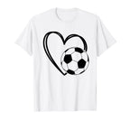 Soccer Ball Heart Soccer Mom Soccer Lover T-Shirt - Novelty Apparel Unisex