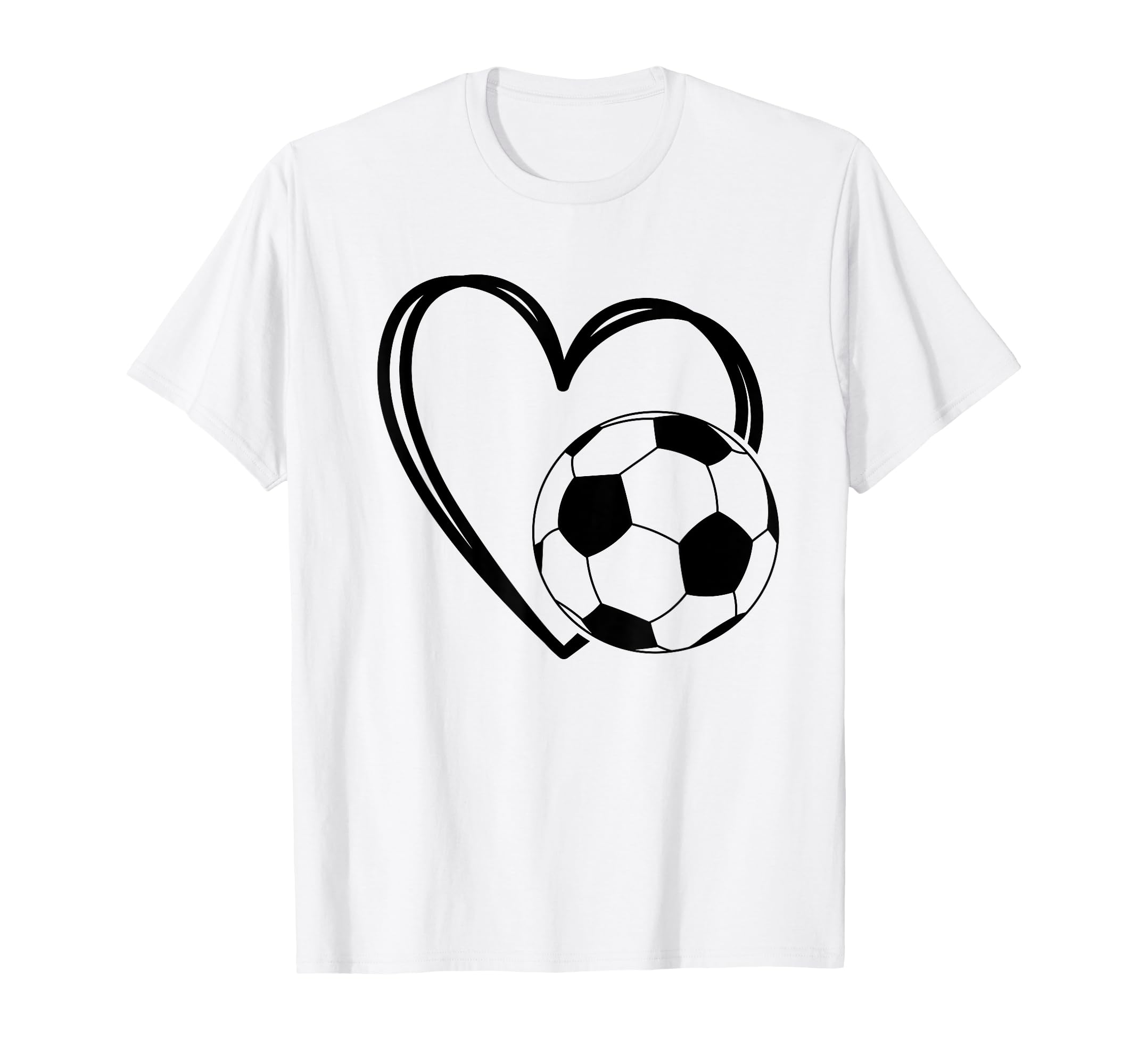 Soccer Ball Heart Soccer Mom Soccer Lover T-Shirt - Novelty Apparel Unisex