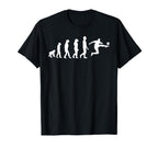 Human Evolution Ends Soccer Player Kick T-Shirt - Trendy Graphic Unisex