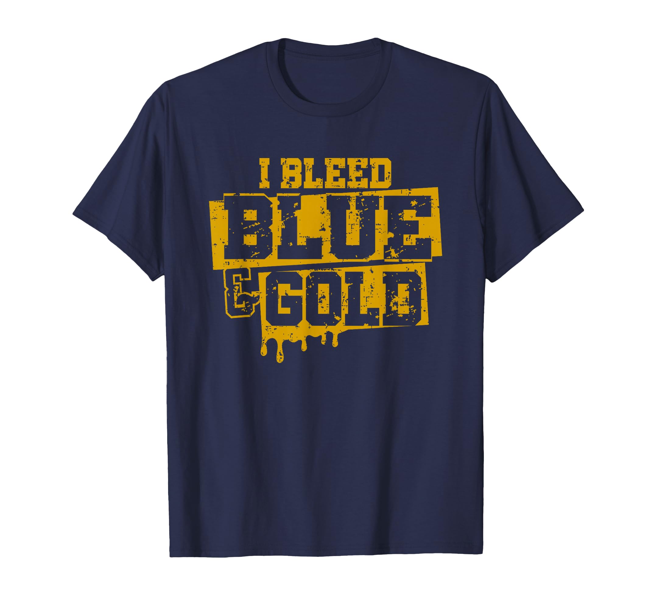 I Bleed Blue And Gold Game Day Group T-Shirt - Unique Graphic Men Women