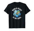Soccer World Peace Is My Goal T-Shirt - Casual Everyday Wear for Adults
