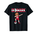 Dabbing Soccer Denmark Soccer Fans T-Shirt - Minimalist Print Men Women