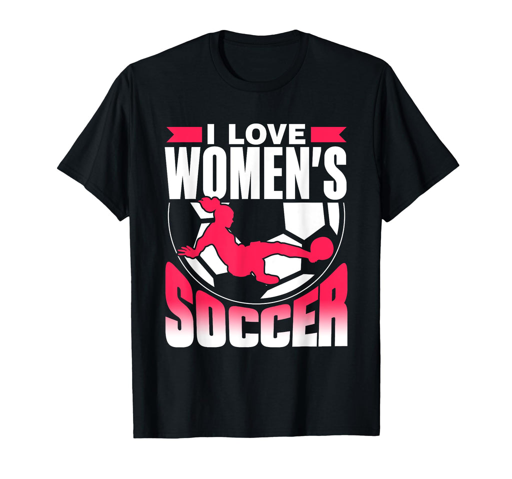 I Love Womens Soccer Player Team T-Shirt - Aesthetic Graphic Men Women