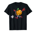 Soccer Pumpkin Halloween Soccer T-Shirt - Minimalist Print for Adults