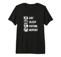 Eat Sleep Futsal Repeat Funny Futsal Tri T-Shirt - Unique Graphic Unisex
