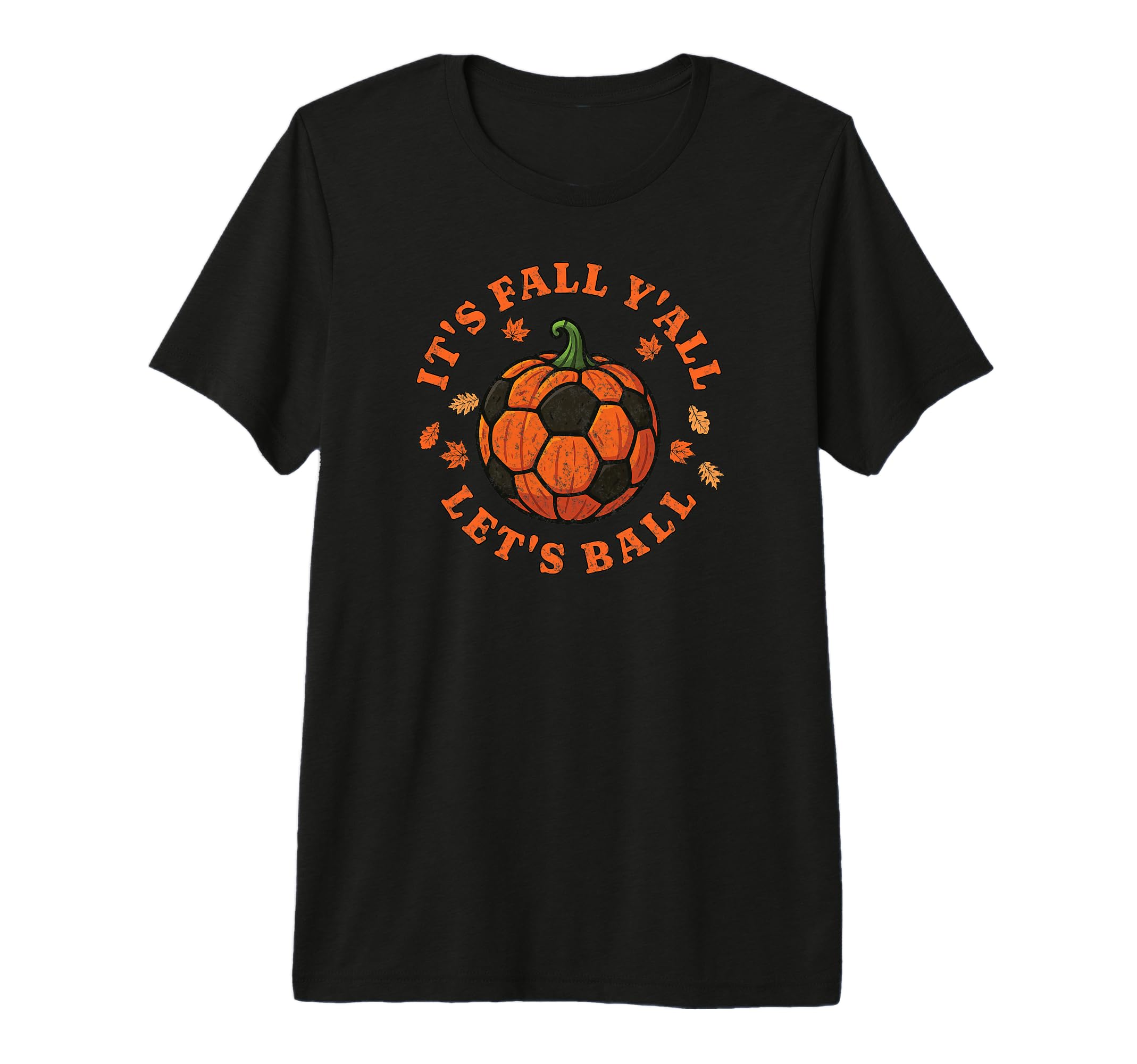 Its Fall Lets Ball Soccer Pumpkin T-Shirt - Fun Novelty Design Men Women