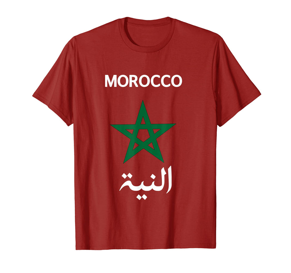 Morocco Flag Moroccan Soccer Morocco T-Shirt - Fun Novelty Design Unisex