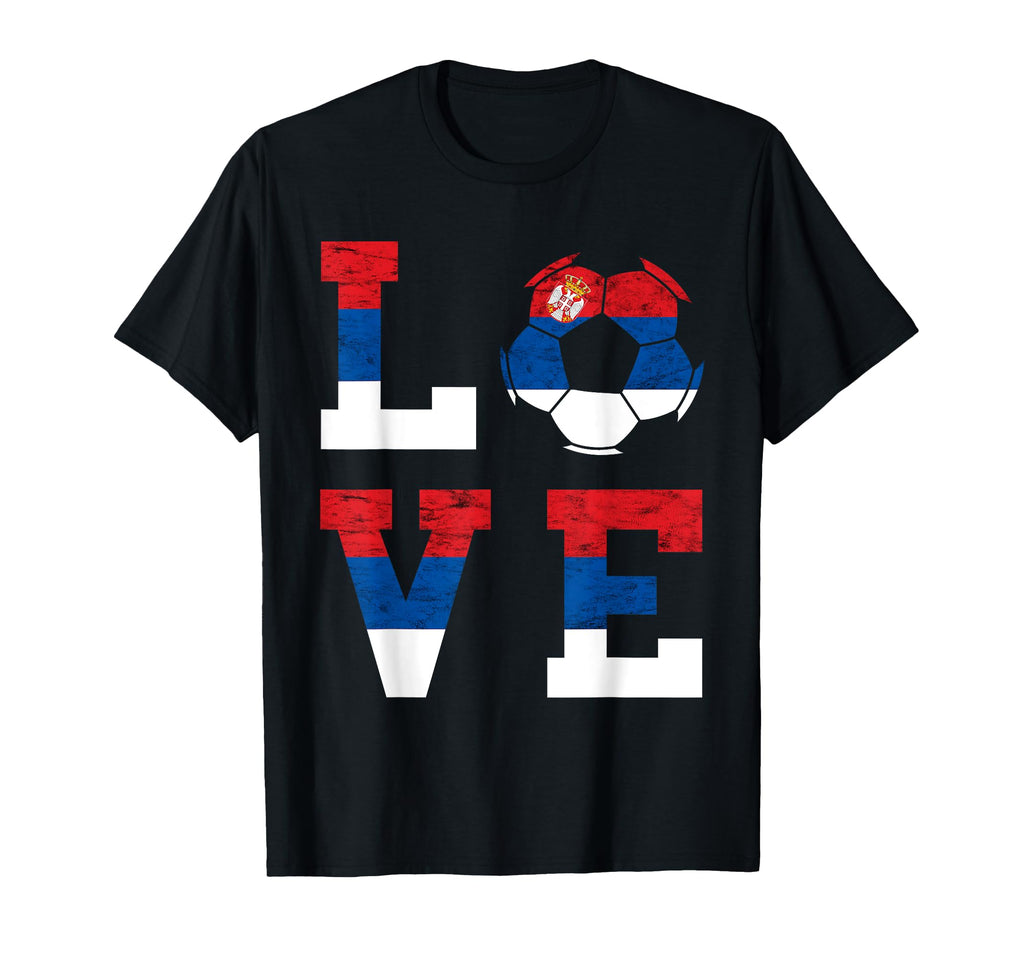 Serbian Soccer Team Love Serbian Flag T-Shirt - Graphic Print Men Women