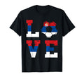 Serbian Soccer Team Love Serbian Flag T-Shirt - Graphic Print Men Women