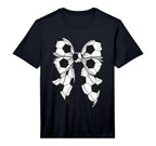 Soccer Coquette Bow Soccer Mama Mom T-Shirt - Minimalist Print for Adults