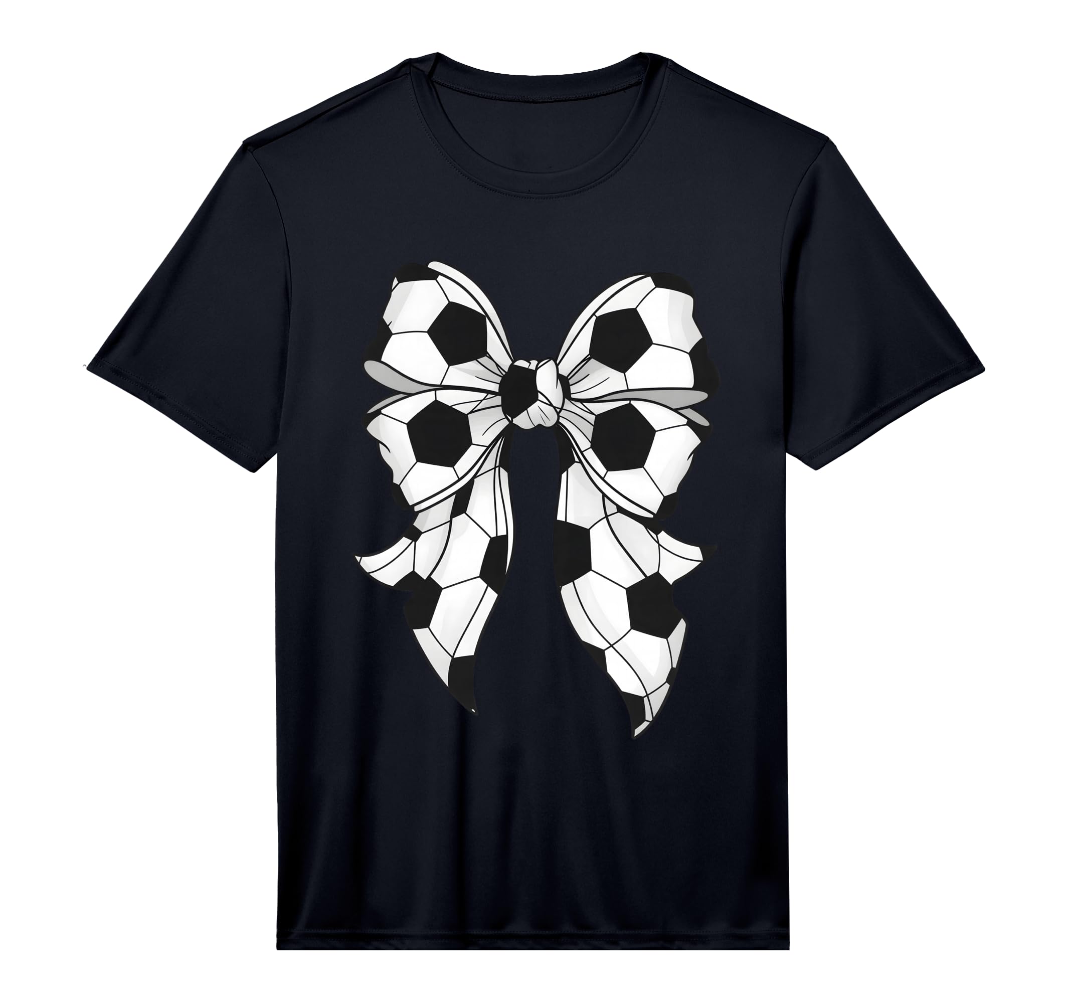 Soccer Coquette Bow Soccer Mama Mom T-Shirt - Minimalist Print for Adults