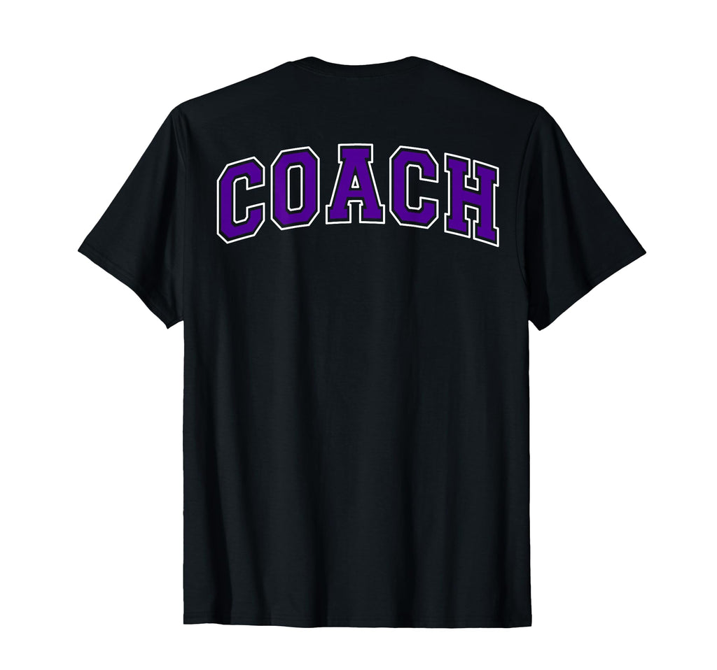 Coach Sports Trainer Purple White Back T-Shirt - Custom Art Print Unisex