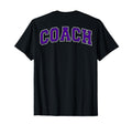 Coach Sports Trainer Purple White Back T-Shirt - Custom Art Print Unisex