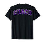 Coach Sports Trainer Purple White Back T-Shirt - Custom Art Print Unisex