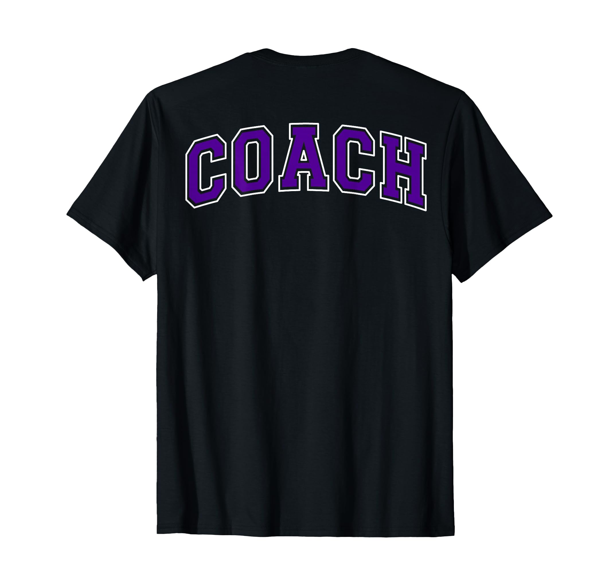 Coach Sports Trainer Purple White Back T-Shirt - Custom Art Print Unisex