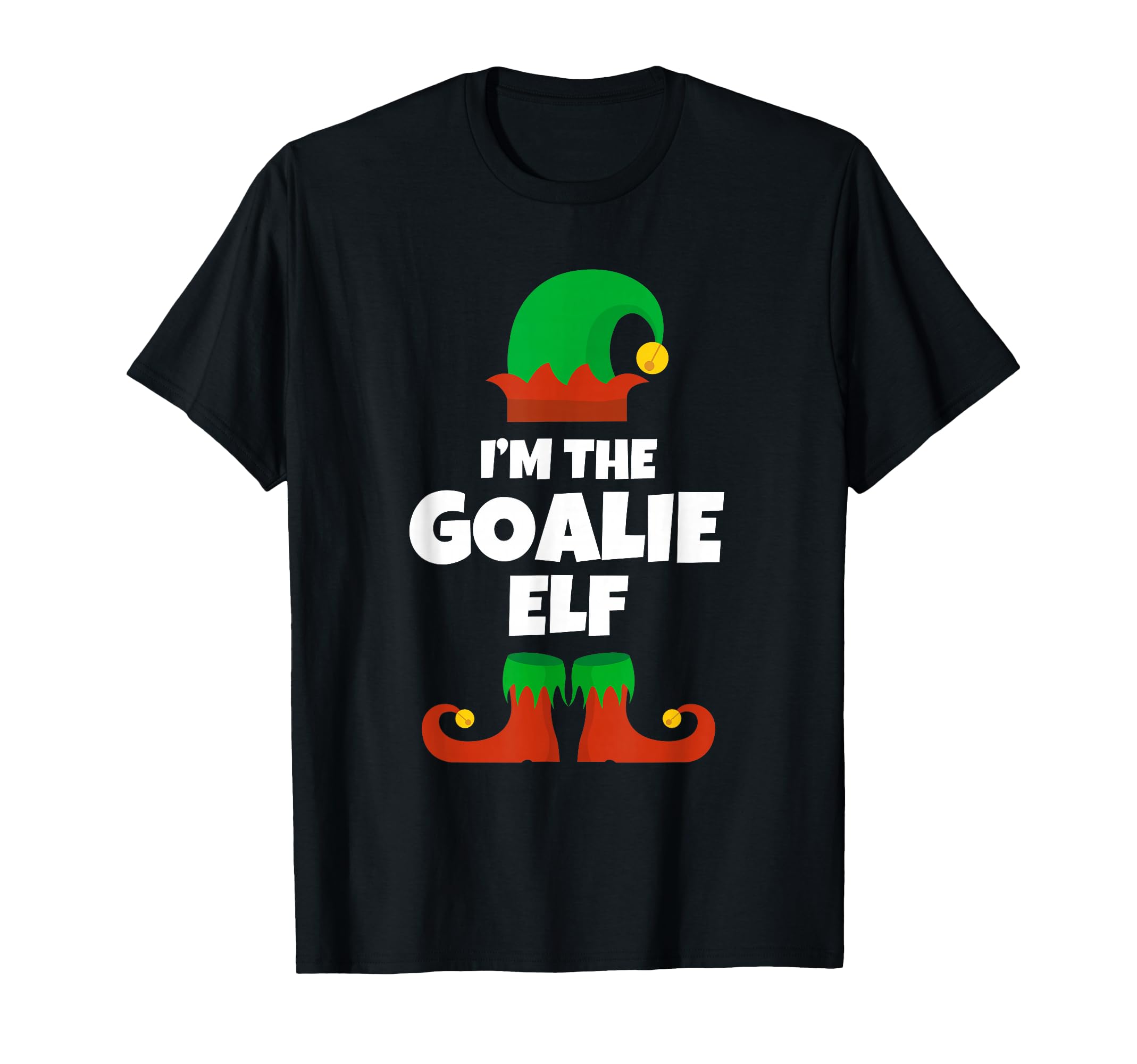 Im Goalie Elf Family Pajama Hockey T-Shirt - Minimalist Print for Adults