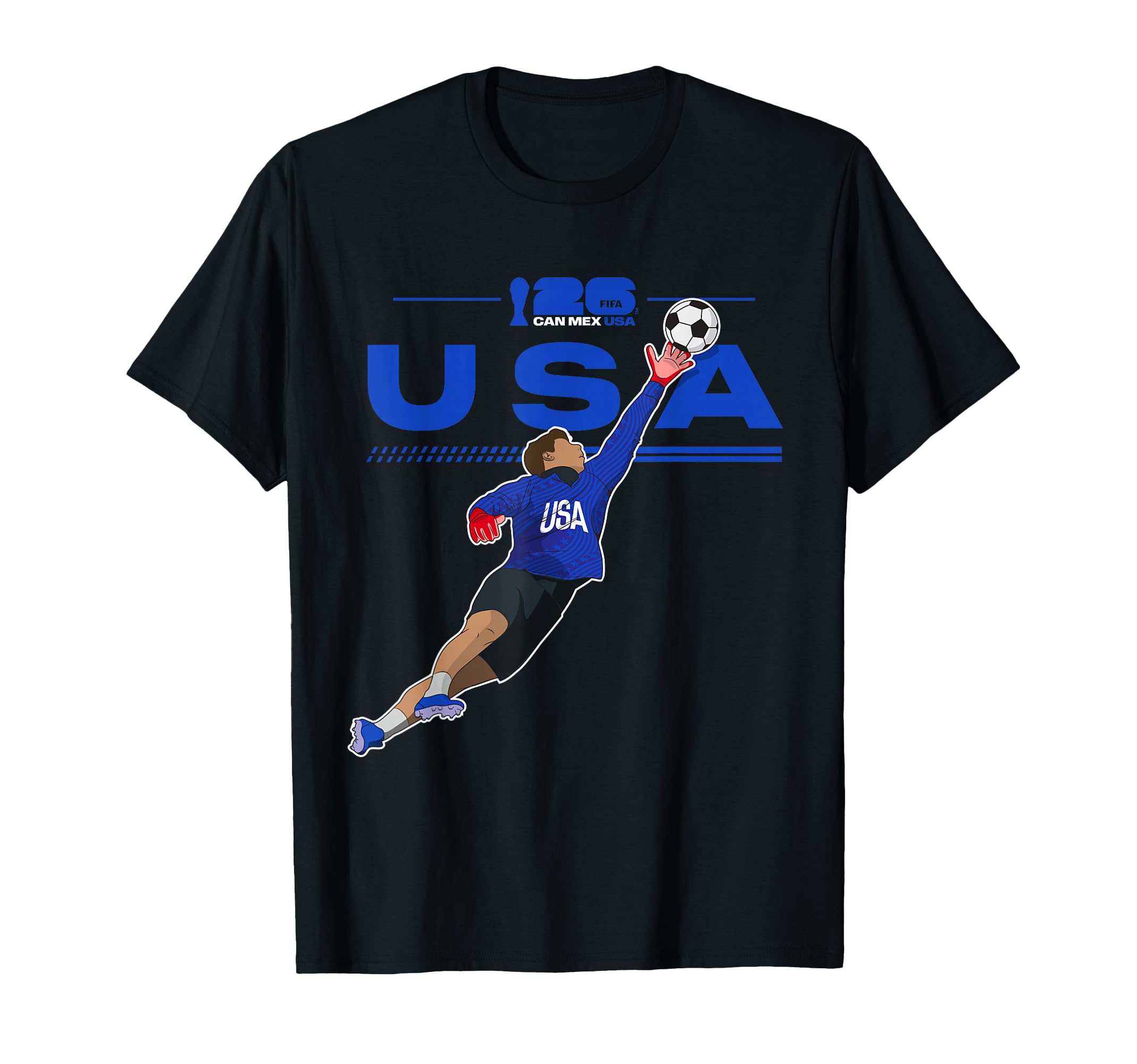 USA Goalie Save Soccer T-Shirt | Match Day Supporter Tee