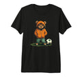 Funny Teddy Bear Loves Soccer And Tri T-Shirt - Unique Graphic for Adults