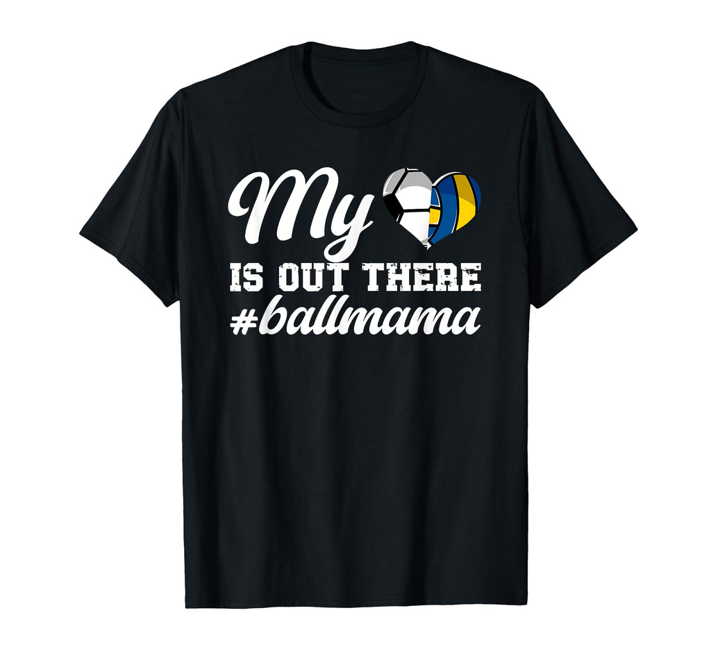 My Heart Is Out There Ball Mama T-Shirt - Casual Everyday Wear Men Women