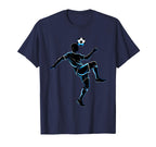 Soccer Player Juggling Ball Silhouette T-Shirt - Minimalist Print Unisex